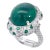 21.10 Carats Emerald Cabochon Ring 18k, Size 7 For Sale