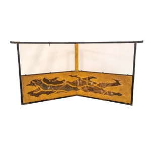 Japanese Kano School Miniature Folding Table Screen Painting