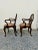 19th c. English Mahogany Frame Gaming Armchairs, in beautiful form, having arched backs, solid urn form splats, scrolled...