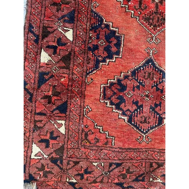 Textile Vintage Wool Turkmen Rug For Sale - Image 7 of 15