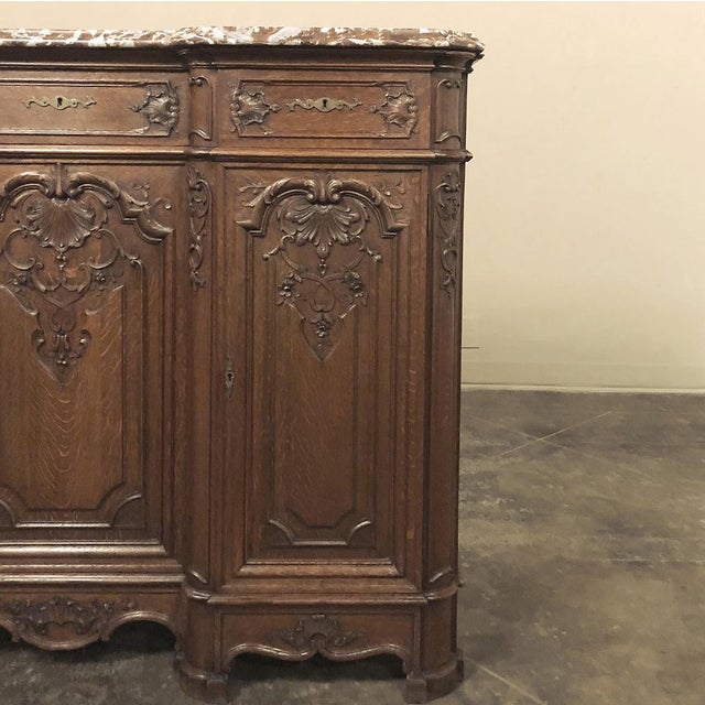 Antique Liegoise Louis XIV Marble Top Buffet For Sale - Image 10 of 15