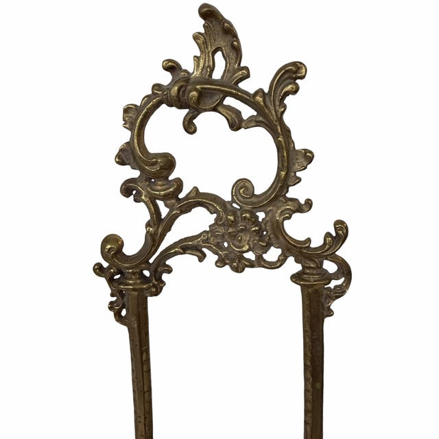 English Vintage Large Brass Baroque Style Art or Picture Easel For Sale - Image 3 of 10