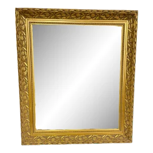 Antique Gold Giltwood Beveled Wall Mirror