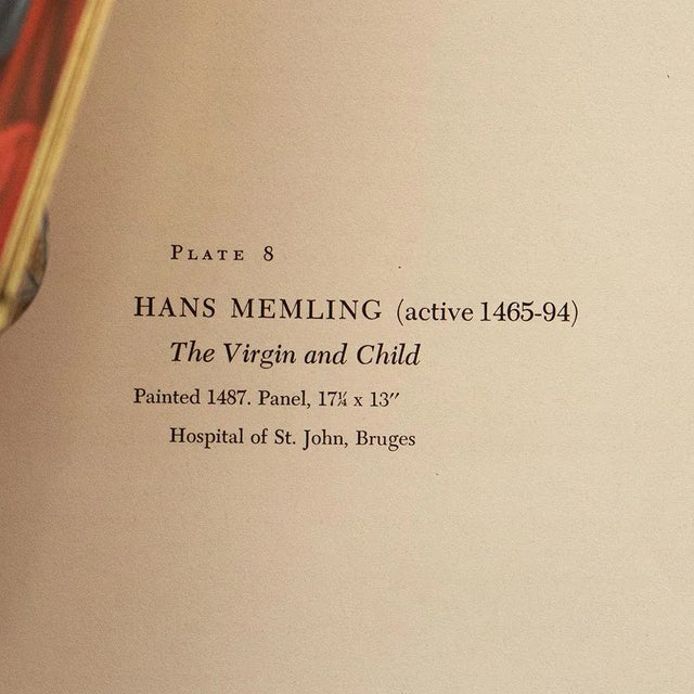 1950s 1956 After Hans Memling "The Virgin and Child", Vintage Full-Color Print For Sale - Image 5 of 8