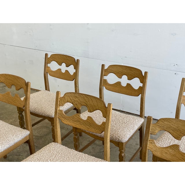 Mid-Century Modern Danish Razorblade Dining Chairs by Henning Kjærnulf for E.G. Møbler, 1960s, Set of 6 For Sale - Image 3 of 11