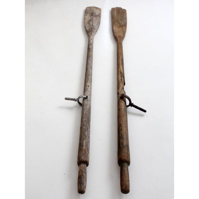 Vintage Wooden Boat Oars Pair For Sale - Image 11 of 15