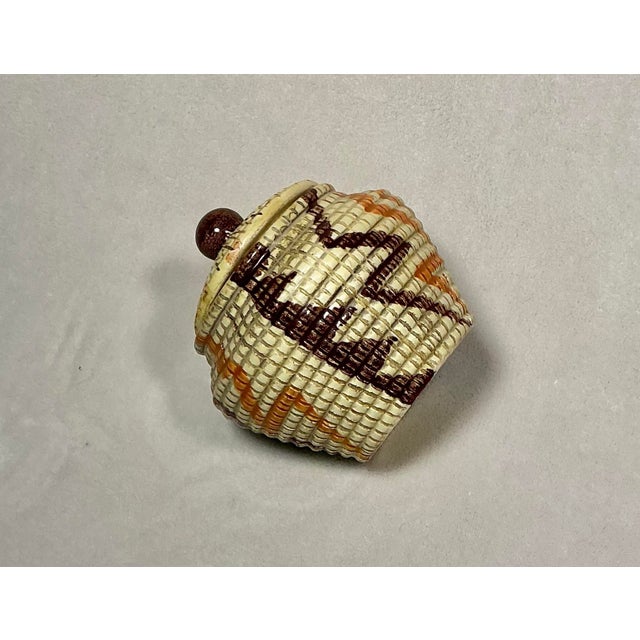Vintage Mid-Century Ceramic Lidded Jar Native American Southwestern Inspired For Sale - Image 10 of 12