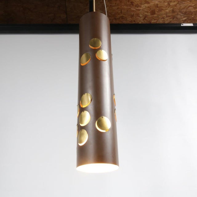 Danish Cylindrical Hanging Lamp, 1970s For Sale - Image 4 of 9