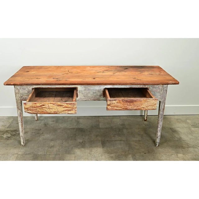 Swedish Gustavian 19th Century Painted Pine Table For Sale - Image 10 of 12