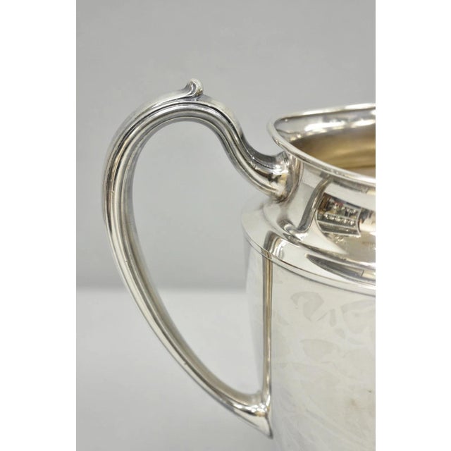 Metal Vintage Oneida Briarcliff Victorian Silver Plated Water Pitcher For Sale - Image 7 of 12