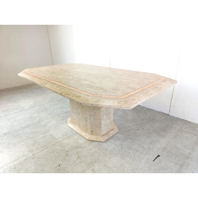 Vintage Tesselated Stone Dining Table from Maithland Smith, 1970s For Sale - Image 9 of 11
