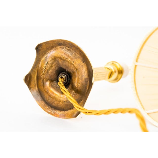 Vintage Art Deco Table Lamps with Fabric Shades, 1920s, Set of 2 For Sale - Image 13 of 16