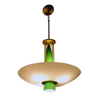 Lightolier Atomic Ranch Dropped Ceiling Pendant For Sale