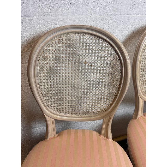 Vintage French Louis XVI Style Oval Cane Back Dining Chairs, Set of 6, C. 1970s For Sale - Image 14 of 17