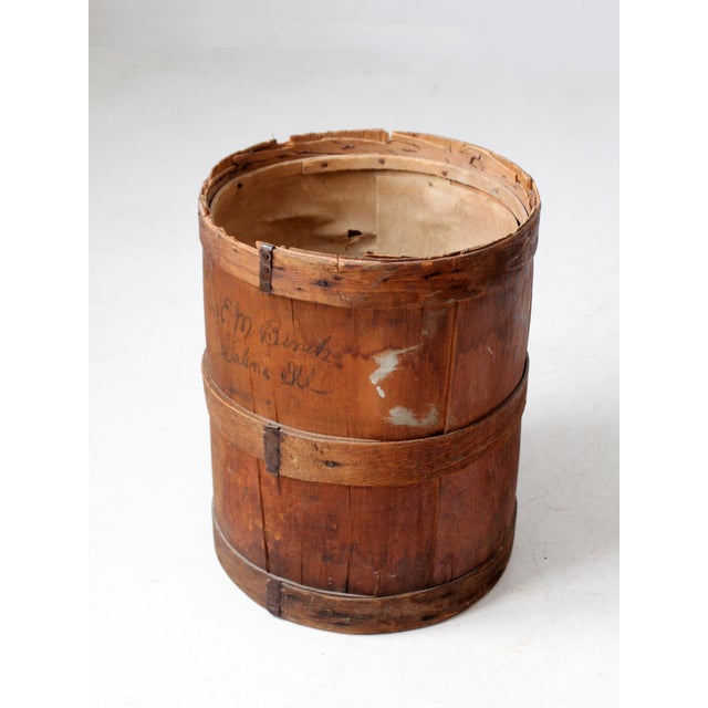 Wood Antique Wooden Barrel For Sale - Image 7 of 12