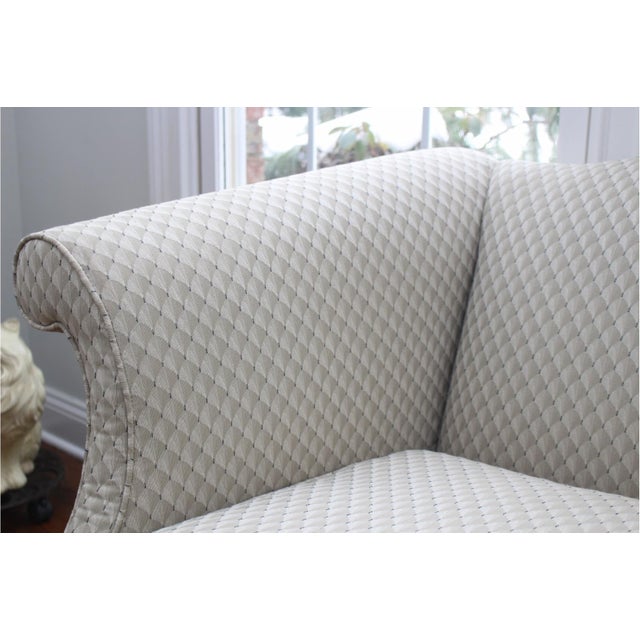 White 1990s Stone Mountain Camel-Back Settee For Sale - Image 8 of 9