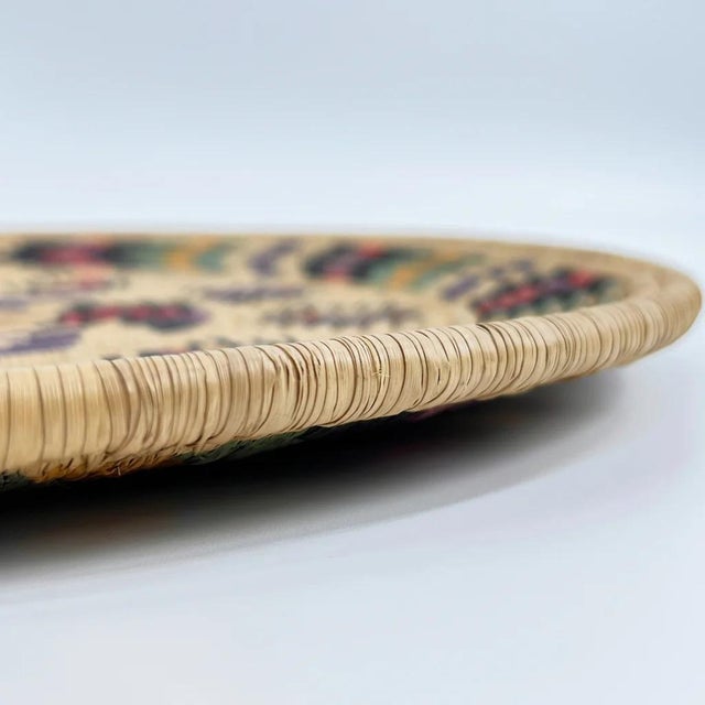 Beige Early 20th Century Hausa Flat Basket Nigeria 17inch MATTER COLLECTION For Sale - Image 8 of 8