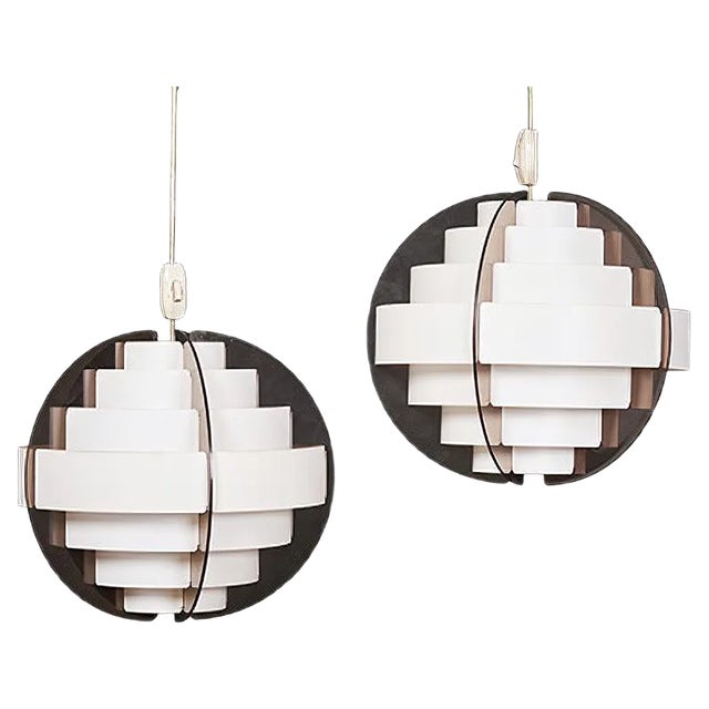 Vintage Danish Pendant Lamp by Flemming Brylle &amp; Preben Jacobsen For Sale