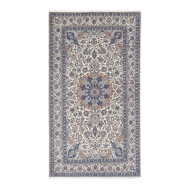 Pasargad Fine Hand Knotted Persian Silk & Wool Nain For Sale