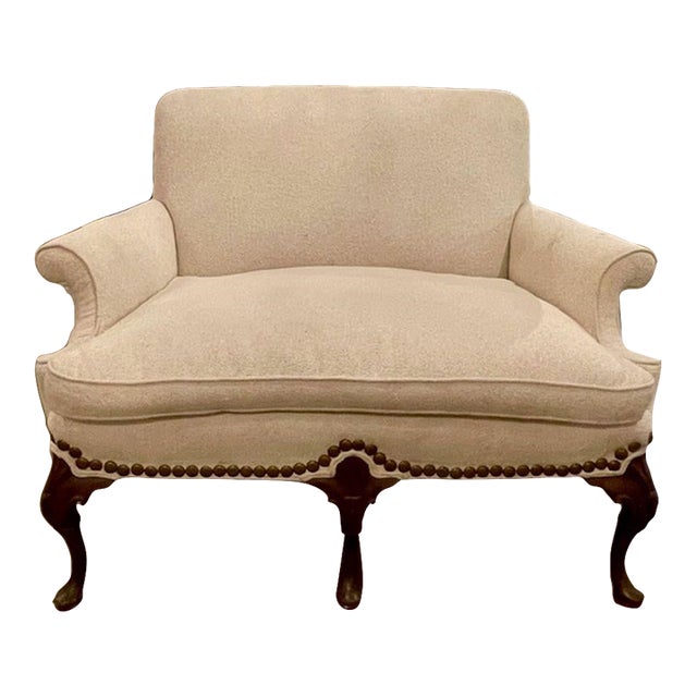 19th Century English Queen Anne Walnut Settee For Sale