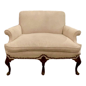 19th Century English Queen Anne Walnut Settee