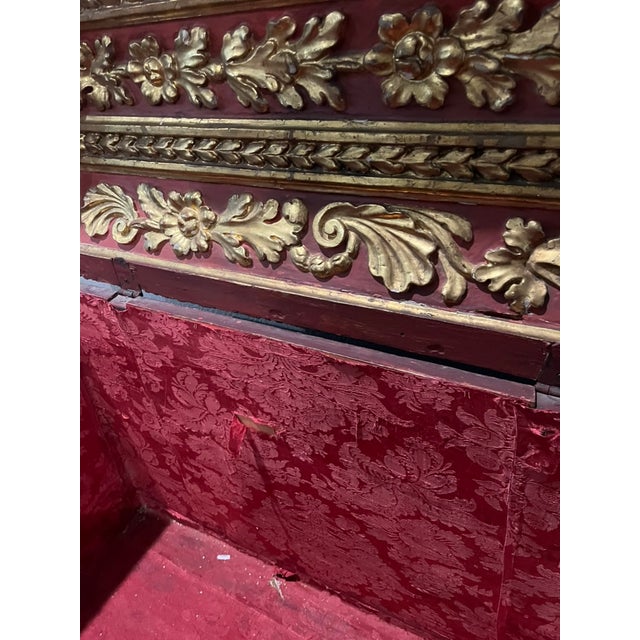 Wood Early 18th Century Italian Carved Giltwood and Painted Dome Top Chest For Sale - Image 7 of 7