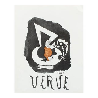 1987 After Georges Braque "Cover for Verve N27/28 (1952)", Second Edition Full Color Print For Sale