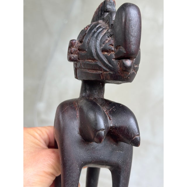 Vintage African Hand-Carved Wood Baga Style Fertility Figure, 1950s For Sale - Image 10 of 18