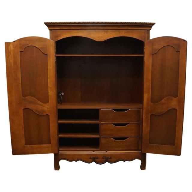 Hickory White Hickory White Chateau Collection Country French Style 58" Clothing / Media Armoire 64558-64 For Sale - Image 4 of 12