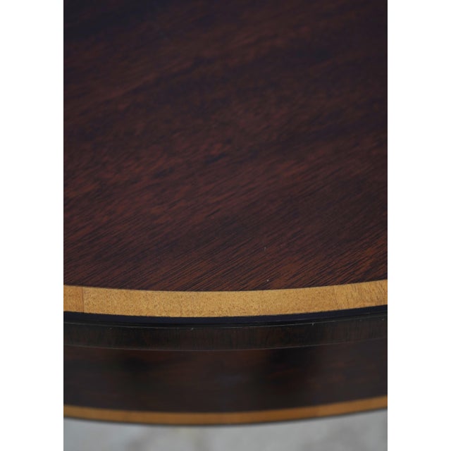 1990s Stickley Federal Style Inlaid Mahogany Console Table For Sale - Image 5 of 14