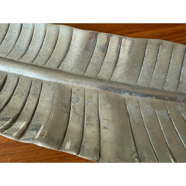Mid 20th Century Vintage Mid Century Banana Leaf Serving Tray For Sale - Image 5 of 8