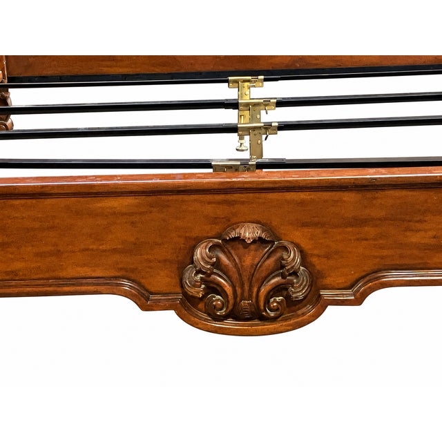 1990s Thomasville Ernest Hemingway Collection Danelli Panel King Bed Frame For Sale - Image 5 of 5