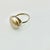 Taupe 1940s Vintage Boho Chic Art Deco Hollywood Regency Mother of Pearl & Sterling Cocktail Ring, Size 8.5 For Sale - Image 8 of 11