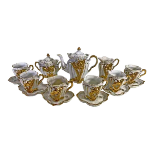 Vintage Porcelain Tea Set Signed Panga- 15 Pieces