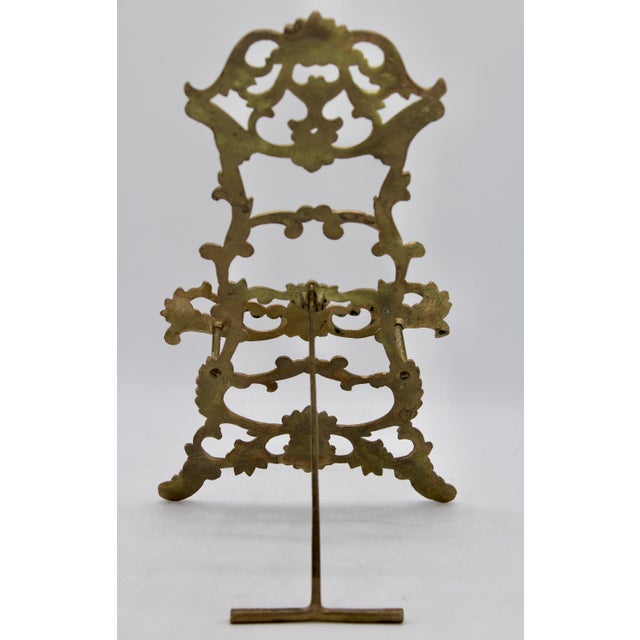 1930s Art Nouveau Brass Easel For Sale - Image 11 of 12
