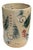 Striking vintage studio pottery vessel with a bold, Memphis-inspired abstract design. Hand-painted decoration features...