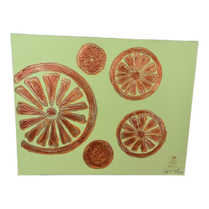 Orange Citrus Collection - Five Oranges Canvas Art, Designed by Cheryl P. Kohloff