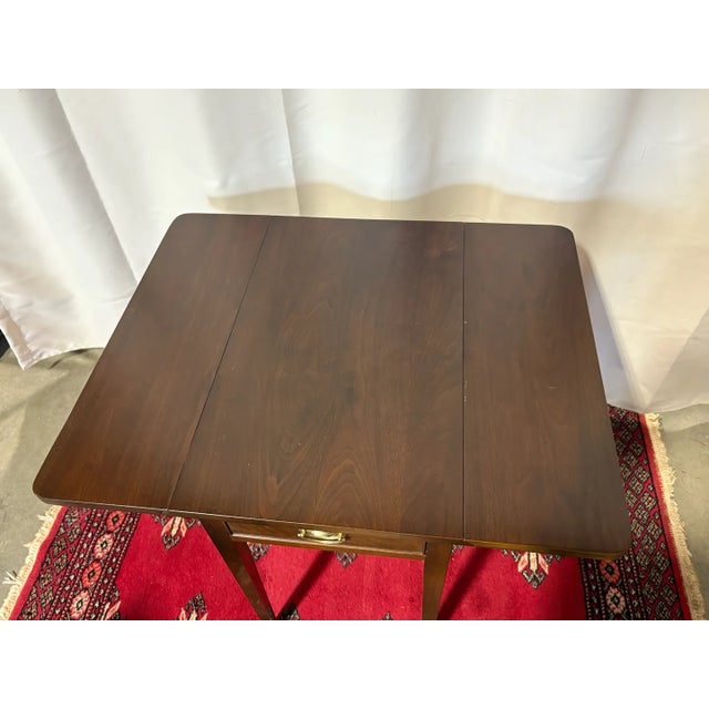 Vintage 1995 Waterford Furniture Makers Cherry Pembroke End Tables — Pair For Sale - Image 12 of 15