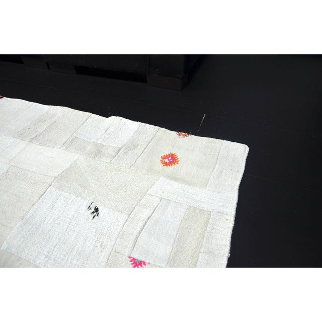 Turkish Hemp Patchwork Runner Rug, 1960s For Sale - Image 4 of 11