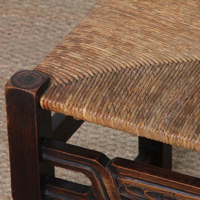 Straw-Seated Wood Chair, France, 1940s, in Good conditions. Designed 1920 to 1949