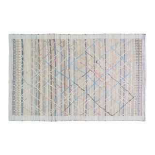 1950s Moroccan Modern Hand Knotted Wool Rug, 6'5''x9'9'' For Sale