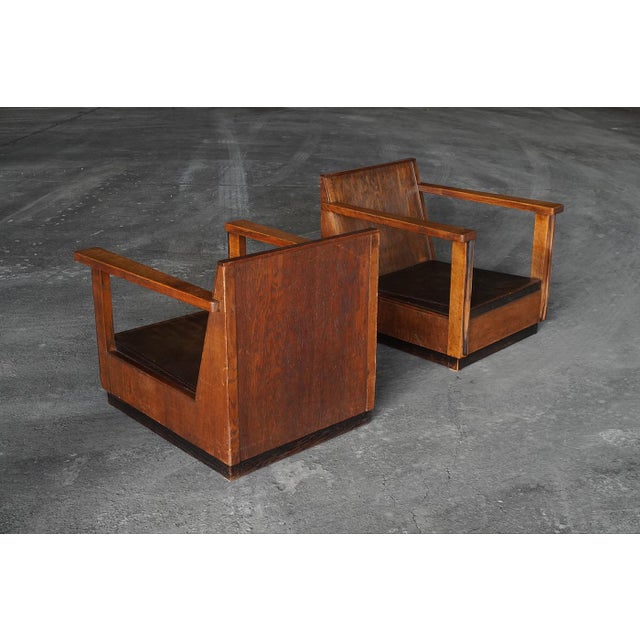 1920s Hague School Lounge Chairs, Netherlands, 1920s, Set of 2 For Sale - Image 5 of 9