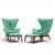 Mid-Century Modern Adrian Pearsall for Craft Associates Model 2231 Mid Century Walnut Lounge Chairs - Pair With Ottomans For Sale - Image 3 of 12
