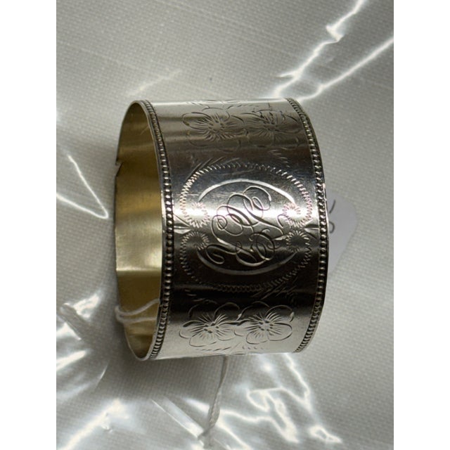 Victorian Antique Sterling Silver Napkin Ring For Sale - Image 3 of 5