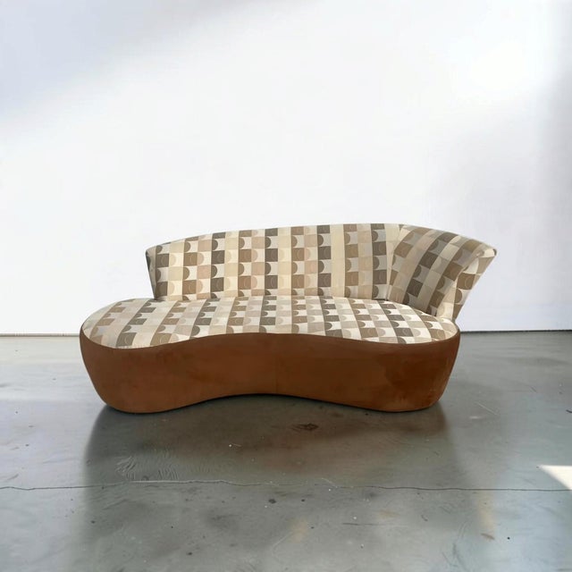 Contemporary Weiman Style Modern Curved Serpentine Cloud Sofa For Sale - Image 3 of 14