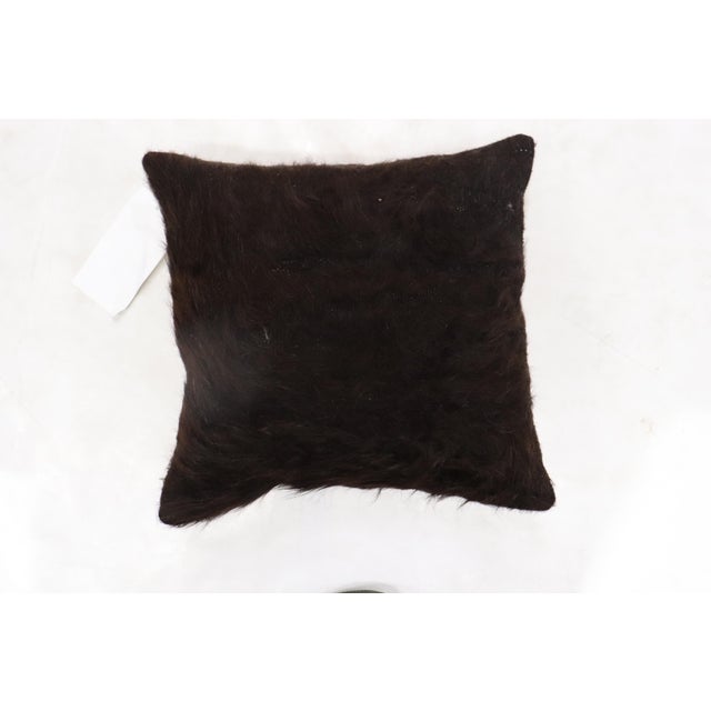 Islamic Black Mohair Rug Pillow For Sale - Image 3 of 5