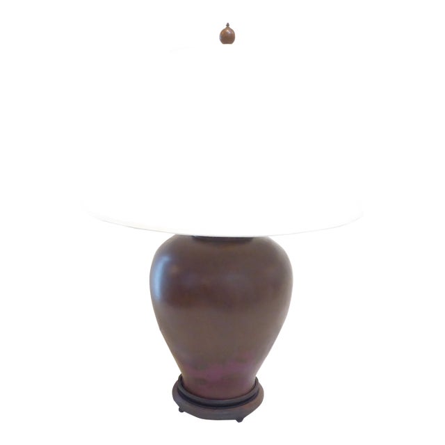 Antique Chinese Bronze Vase Lamp For Sale
