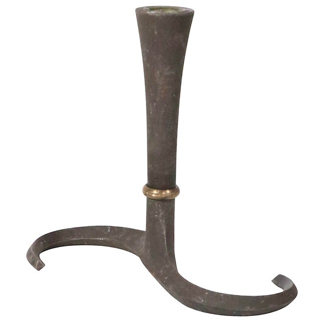 Dansk Set of Three Mid Century Danish Modern Candlesticks Quistgaard for Dansk 1960's For Sale - Image 4 of 10