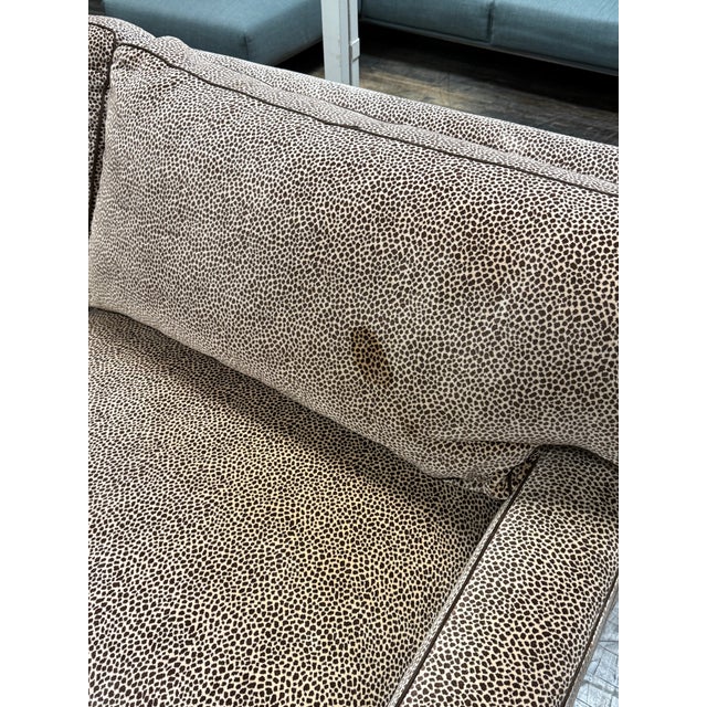 2010s Bespoke Crushed Velvet Leopard Sectional For Sale - Image 5 of 12