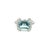 Natural Aquamarine Diamond Ring 6.5 14k white Gold 6.09 TCW Certified For Sale - Image 9 of 12